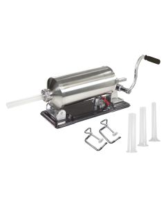 Poussoir à saucisses horizontal manuel 3,5L - 4 embouts 17, 21, 25 et 29 mm