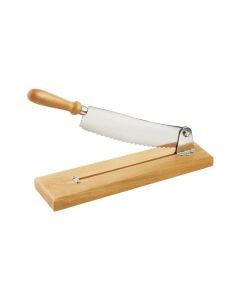 Coupe-pain socle bois 1er prix - lame droite 25 cm