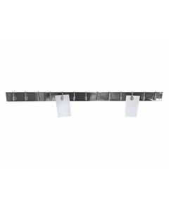 Porte-fiches aimanté inox 13 ressorts – 100 cm