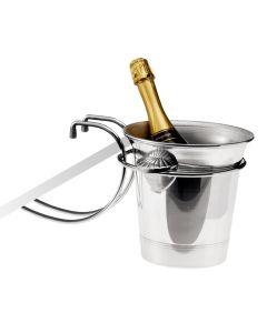 Support seau de table acier chromé