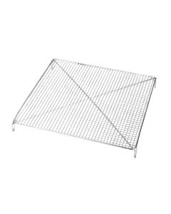 Volette tissée carrée - inox - 26 x 26 x 3 cm