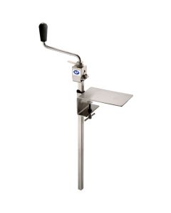 Ouvre-boîtes manuel tout inox NF Hygiène alimentaire - socle serre joint - 550 mm