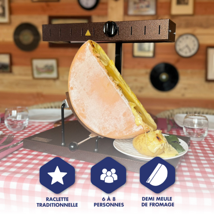 Appareil à raclette Louis Tellier Alpage Basalte 850 W Noir - Achat