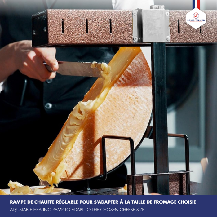 Louis Tellier Appareil à raclette réglable fromage traditionnelle Bron Coucke brez01 pas cher
