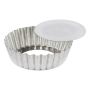 Manqué rond cannelé fond mobile - fer blanc - côtes fines - Ø150/130mm h40 mm