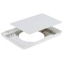 Tarte rectangulaire cannelée - fer blanc - fond mobile - 290x205 mm dim ext / 275x195mm dim int - h25mm