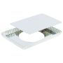 Tarte rectangulaire cannelée - fer blanc - fond mobile - 290x205 mm dim ext / 275x195mm dim int - h25mm