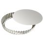 Tourtière ronde cannelée - fer blanc - fond mobile - Ø240/230 mm h25 mm
