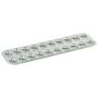 Plaque 20 madeleinettes - fer blanc - 395 x 125 x 13 mm