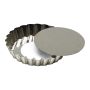 Tartelette ronde cannelée - fer blanc - fond mobile - Ø140/130 mm h20 mm