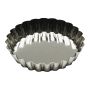 Tartelette ronde cannelée - fer blanc - fond fixe - Ø120/110 mm h20 mm