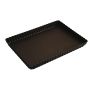 Tarte rectangulaire cannelée - Antiadhérent (sans PFAS) - fond fixe - 290x205 mm dim ext / 275x195mm dim int - h25mm