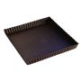 Tarte carrée cannelée - Antiadhérent (sans PFAS) - fond fixe - 230x230 mm dim ext / 220x220 mm dim int - h25mm