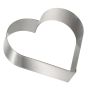 Nonnette cœur - inox - 65 x 60 x 30 mm