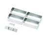 Boîte de 4 rectangles et poussoir inox