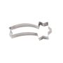 Nonnette étoile filante - inox - 100 x 35 x 15 mm