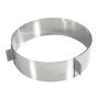 Cercle réglable inox - de 160 à 280 mm diamètre - hauteur 60 mm