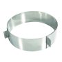 Cercle réglable inox - de 160 à 280 mm diamètre - hauteur 60 mm