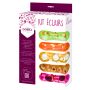 Kit éclairs : 1 plaque 8 éclairs, 2 poches pâtissières réutilisables, 3 douilles inox - Recette exclusive incluse