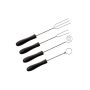 Lot de 4 broches à tremper le chocolat - Fourchettes à chocolat - inox - manche plastique