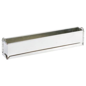 Pâté long uni (mini) - fer blanc - à charnière - fond démontable - 300 x 40 x 60 mm
