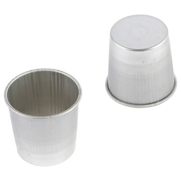 Baba rond ou dariole - bordé - 60 x 60 x 60 mm - fer blanc