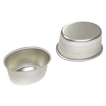 Aspic ovale fond uni - fer blanc - 75 x 55 x 38 mm