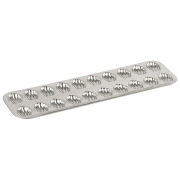 Plaque 20 madeleinettes - fer blanc - 395 x 125 x 13 mm