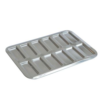Plaque à mini-financiers ou Biscuits roses de Reims - fer blanc - 290 x 198 mm