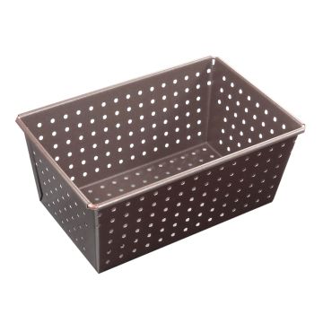 Moule à pain perforé - antiadhérent - 270x105 mm dim ext / 250x80mm dim int - h80mm