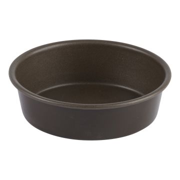 Moule à Manqué rond uni - bordé - Antiadhérent (sans PFAS) - Ø200/175 mm - h45 mm