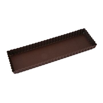 Tarte maison cannelée - antiadhérente - fond fixe - 350x110 mm dim ext / 340x100mm dim int - h25mm