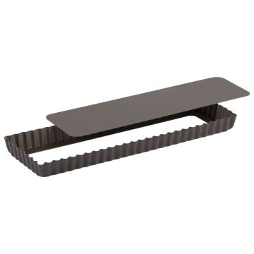 Tarte maison cannelée - antiadhérente - fond mobile - 350x110 mm dim ext / 340x100mm dim int - h25mm