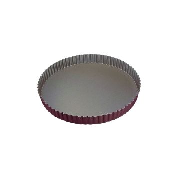 Tourtière ronde cannelée - antiadhérente - fond fixe - Ø200/185 mm h25 mm