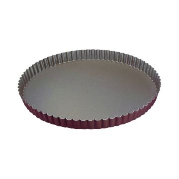 Tourtière ronde cannelée - antiadhérente - fond fixe - Ø260/240 mm h25 mm