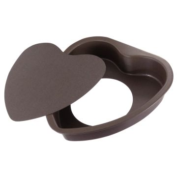 Cœur Saint Valentin - fond mobile - Antiadhérent (sans PFAS) - 160 x 150 x 35 mm