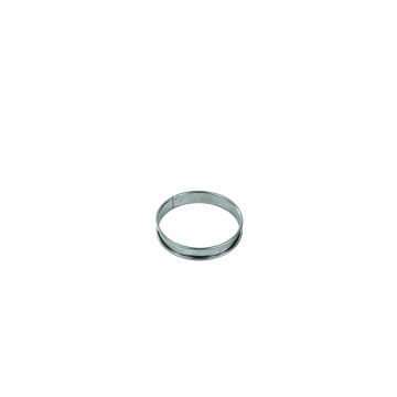 Cercle à tarte - inox - bords roulés - épaisseur 4/10ème - Ø100 mm h20 mm