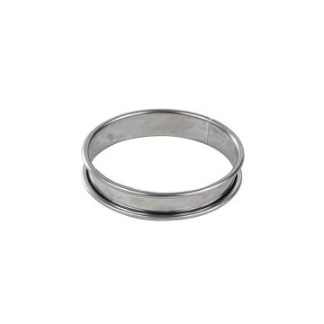 Cercle à tarte - inox - bords roulés - épaisseur 4/10ème - Ø180 mm h20 mm