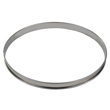 Cercle à tarte - inox - bord roulé - épaisseur 4/10ème - Ø320 mm h20 mm