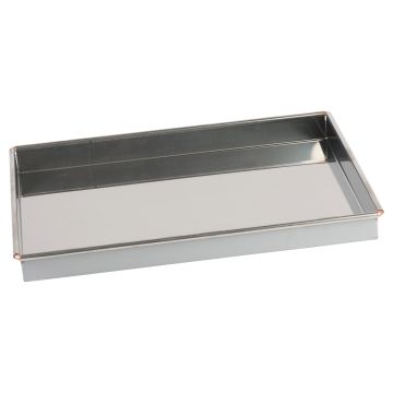 Caisse à génoise - inox - 588x388 mm int / 600x400 mm ext. - h 50 mm