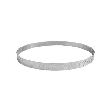 Cercle à tarte perforé - inox - épaisseur 10/10ème - Ø 110 mm h20 mm