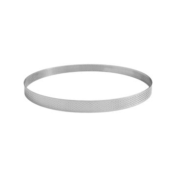 Cercle à tarte perforé - inox - épaisseur 10/10ème - Ø 140 mm h20 mm