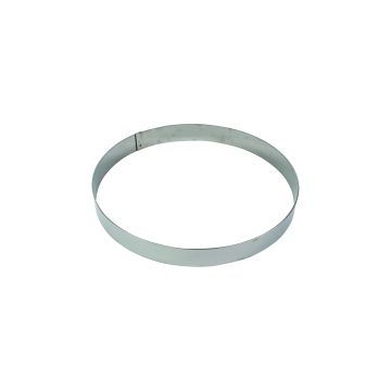 Cercle à mousse inox - épaisseur 10/10è - Ø180 mm h45 mm