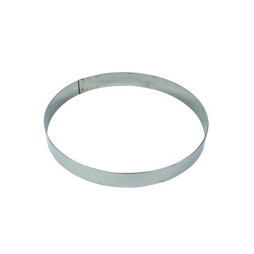 Cercle à mousse inox - épaisseur 10/10è - Ø220 mm h45 mm