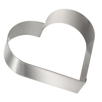 Nonnette cœur - inox - 65 x 60 x 30 mm