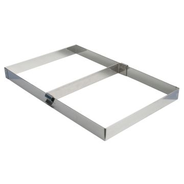 Cadre à opéra inox avec séparateur de cadre amovible - 565 x 365 x 45 mm