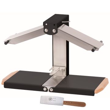 Appareil à raclette - Brézière® PREMIUM - Noir - Poignées bois - Couteau inclus