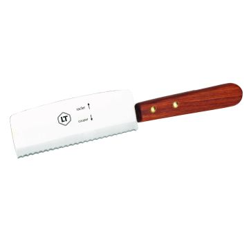 Couteau à Raclette en acier inoxydable - 24,5 x 1,5 x 4,5 cm - Côté coupe et côté raclette