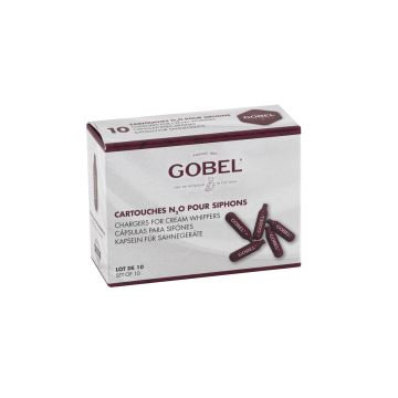 Cartouches de gaz N₂0 GOBEL pour siphons (lot de 10)