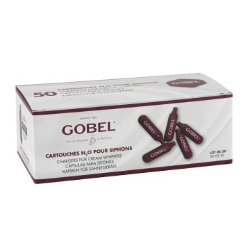 Cartouches de gaz N₂0 GOBEL pour siphons (lot de 50)